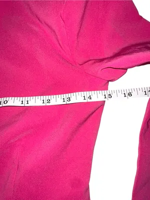 Michael Costello x Revolve Fena Plunge Neck Fuchsia Long Sleeve Mini Dress XXS thumbnail 8