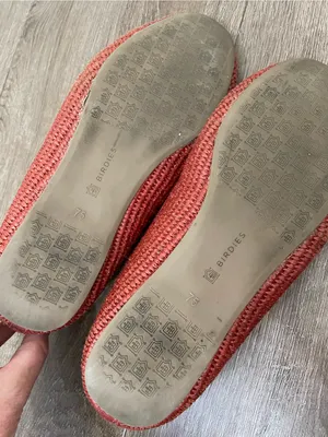 Birdies The Starling Raffia Loafer Flats Size 7.5 Red Rust Orange Slip On Shoes thumbnail 10