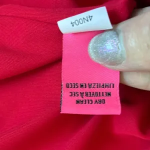 Betsey Johnson Red Faux Wrap Midi Dress Womens 8 V Neck Spaghetti Strap thumbnail 11