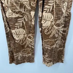 Urban Outfitters Teresa Printed Paperbag Pants Size Medium Linen Blend *No Belt* thumbnail 12