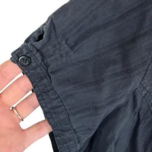 Harley Davidson 100% Cotton Black Blue Embroidered Short‎ Sleeve Button Up Top L thumbnail 4