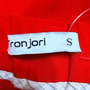 Tronjori‎ Red Wide Leg Pleated High Waisted Trousers Pants Small Womens Flowy thumbnail 7