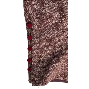 Vintage Express Burgundy Tweed Floral Appliqué Skirt | Y2K | Size 1/2 thumbnail 6