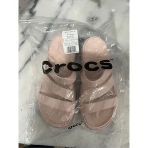 Crocs Getaway Glitter Flip Sandals Atmosphere Pink Women’s 6 209670-1FT New thumbnail 4