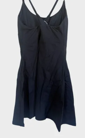 Size M Halara Plush Backless Active Dress Easy Peesy in Black thumbnail 1