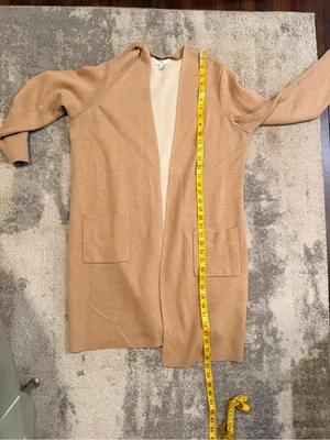 Time & Tru Lightweight Camel Open-Front Women's Sweater Cardigan thumbnail 6