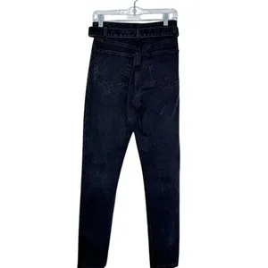 Reformation Size 26 Jeans‎ High & Skinny Erie Dark Wash Denim Belted High Waist thumbnail 6