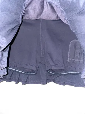 Rare Lululemon Run Resolution Skirt II Size 4 Coal Vapor Spray Dye Tinted Canvas thumbnail 4