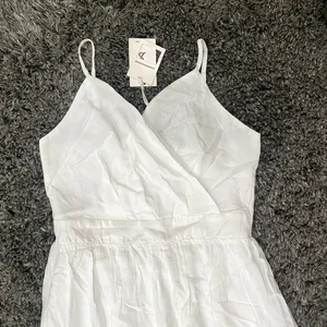 Jasambac Lace Accent Maxi Dress in White, Size M​​​​​ thumbnail 2