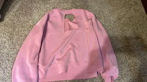 super cute pink target sweatshirt with open back  thumbnail 2