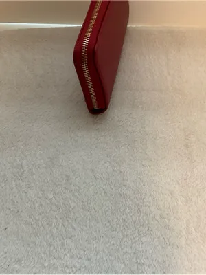 Classic Red Zip-Around Wallet with Gold Hardware thumbnail 4