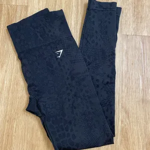 Gymshark Black Leopard-Textured High-Waist Leggings thumbnail 3