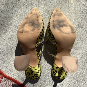 Azalea Wang Yellow Leopard Print Pumps Size 8.5 thumbnail 6