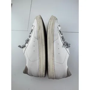 P448 John Womens White‎ Leather Suede Low Top Sneakers Size 38 7.5 8 thumbnail 5