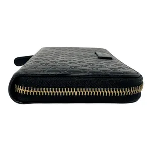 Gucci Microguccissima Black Leather Zip Around Continental Wallet thumbnail 3