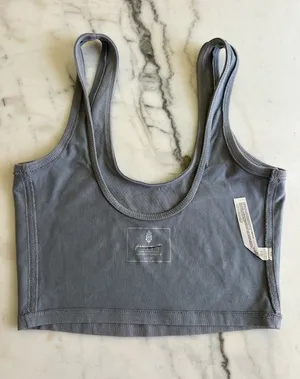 Free People Movement Blue Gray Tank Top Bra thumbnail 9