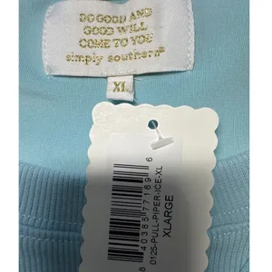 Simply Southern Ice‎ Blue Pearl Star Crop Sweatshirt and Skort Set XL NEW thumbnail 3