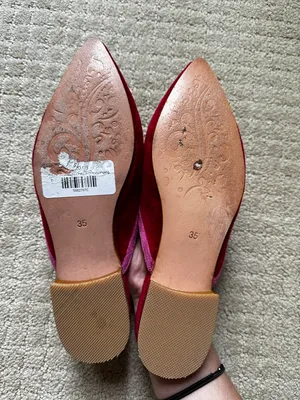 Suede Slip Ons Red Size 5.5 thumbnail 5