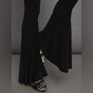 Norma Kamali Fishtail Pant Black M Flare Bellbottoms Stretch Free People thumbnail 8