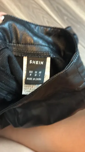 SheIn Black leather skirt size medium thumbnail 2