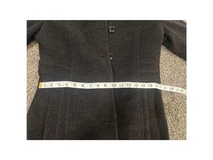 Anne Klein Gray Black Wool Blend Pea Coat Petite 8 thumbnail 11
