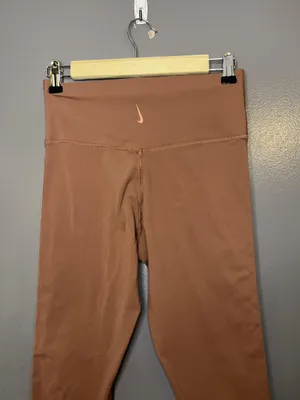 Nike Dri-FIT Leggings Womens Medium Brown High Rise Ankle Yoga Pants CJ4203-275 thumbnail 6
