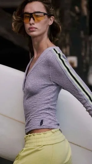 NWT Free People | FP Movement Trailblazer Recovery Layer‎ Purple L thumbnail 1