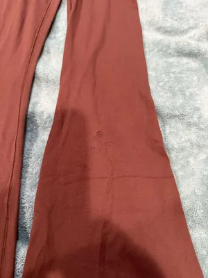 Offline by Aerie Real Me High Waisted Crossover Rib Super Flare Legging in Brown thumbnail 4