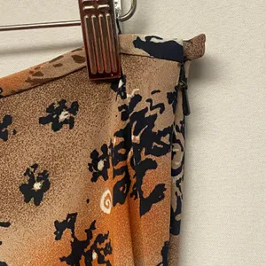 Vintage Alfani Petite Midi Skirt Size 10P Brown Orange Blue Y2K Whimsigoth Fairy thumbnail 6
