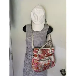 Coach Multi Purpose Pink Fabric Cross Body Bag thumbnail 7