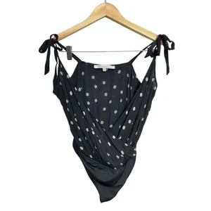 Lovers + Friends Bodysuit Cami Polka-dot Size Extra Small in Black thumbnail 7