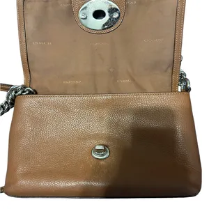 Coach light brown Crossbody Shoulder Bag Pebble Leather thumbnail 4