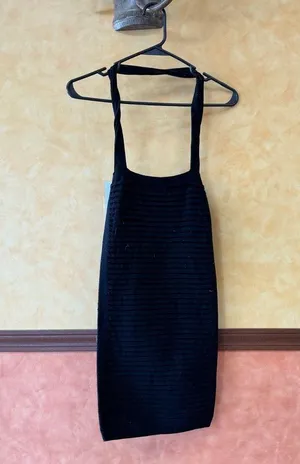 Zara Black Striped Mini Dress thumbnail 1