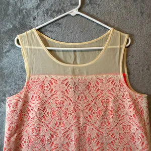 Marc Jacobs Silk Lace Tank Top Sleeveless Blouse Y2K Indie Soft Girl Layering LG thumbnail 2