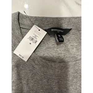 Banana Republic Factory Ribbed Racer Tank Crewneck Size Medium Gray Stretch NEW thumbnail 3