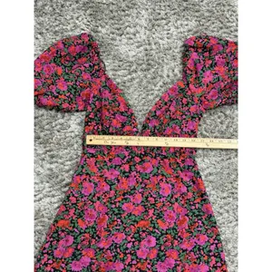Hello Molly Floral Mini Dress Open Back Puff Short Sleeve Party Summer NWT 4 thumbnail 13