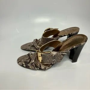 Franco‎ Sarto snake Skin print leather sandals size 9 thumbnail 3