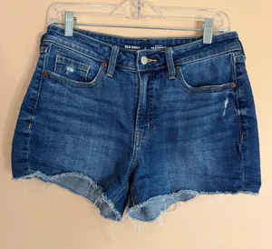 Old Navy Blue Distressed Denim Cutoff Shorts thumbnail 1