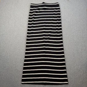 Lou & Grey Black White Striped Drawstring Maxi Skirt Women's XS Elastic Waist thumbnail 7