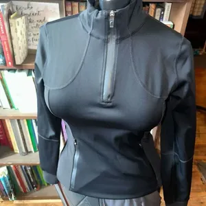 Zyia Active black fitted Flight M Athleisure workout jacket thumbnail 4