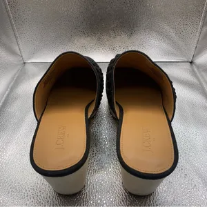 J.Crew Women's Sueded Vegan Leather Clogs Black With Silver Stud Detail 9.5 F7 thumbnail 4