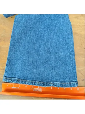 New Kacey Lee Denim Two Tone Flared High Rise Jeans 0 thumbnail 6