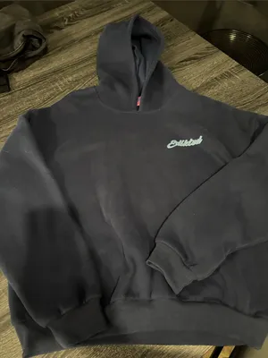 Edikted Logo Navy Pullover Hoodie - Women's Sweatshirt thumbnail 1