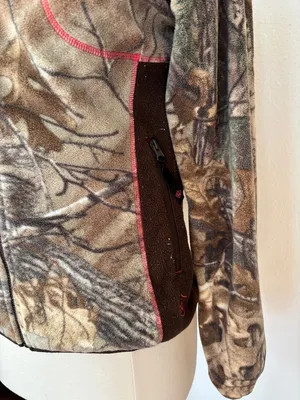 Game Winner Camouflage Fleece Collared Zip Up Jacket thumbnail 2