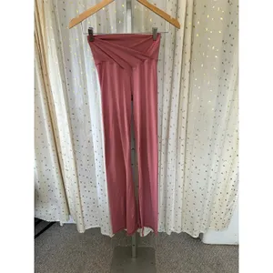 Offline By Aerie Let's Mauve Real Me High Waisted Crossover Flare Leggings M thumbnail 3
