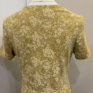 Pact Organic Cotton Floral Fit and Flare V-Neck Midi Dress Chartreuse Yellow S thumbnail 6