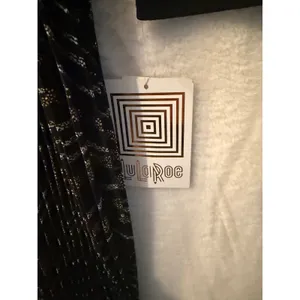 LuLaRoe DeAnne Maxi Dress Medium Metallic‎ Pleated Wrap Dress Long Sleeve NEW thumbnail 3