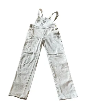 Pilcro & The Letterpress Overalls Women's 25 Off White‎ Denim Anthropologie Farm thumbnail 1