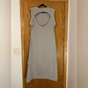 FP Beach Gray Sleeveless Simone Open Back Maxi Dress - NWOT - Size L thumbnail 4