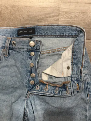 Aeropostale High Rise Baggy Jeans Women's 6 Short Light Wash Distressed Y2K thumbnail 3